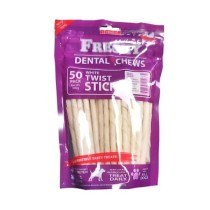 Freshy Dental Chews White Twist Sticks Dog Treat Diş Sağlığı Için Beyaz Burgu Çubuk Kemik 50 Adet 300 Gr