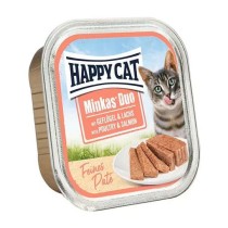Happy Cat Minkas Duo Tavuklu ve Somonlu Kedi Yaş Maması 100 Gr